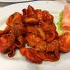 ไส้หมูไฟแดง(ทอด) 60 บาท ที่ ร้านอาหาร หัวปลาหม้อไฟ เทียน เทียน