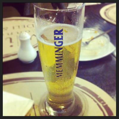 Meminger ขวดใหญ่ หอม บาง คุ้มกว่าสั่ง Heineken ที่ ร้านอาหาร Wine Connection Deli & Bistro K-Village