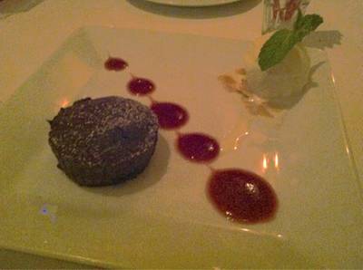 ช็อคฯ ลาวา ที่ ร้านอาหาร Aubergine Restaurant