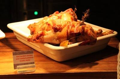 lard larded chicken and roasted potatoes (rustic style) ที่ ร้านอาหาร Flavors @ Renaissance Ploenchit Hotel