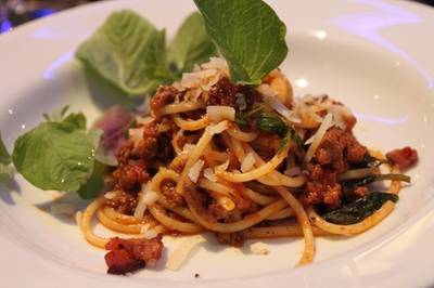 สปาเก็ตตี้ ที่ ร้านอาหาร Flavors @ Renaissance Ploenchit Hotel