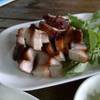 คอหมูย่าง ที่ ร้านอาหาร ไร่กล้วยคอหมูย่าง