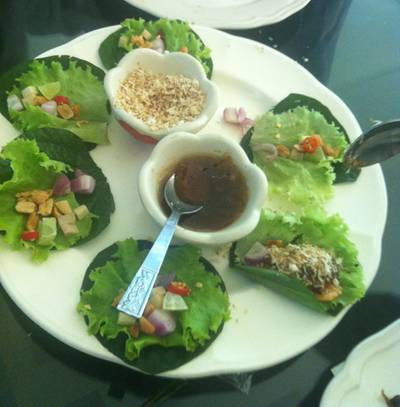 เมี่ยงคำ สุดอร่อย ที่ ร้านอาหาร สวนอาหารเศรษฐศิลป์