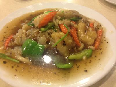 ราดหน้าปลาเต้าซี่ ที่ ร้านอาหาร ครัวกรุงเทพ The Canton House พญาไท