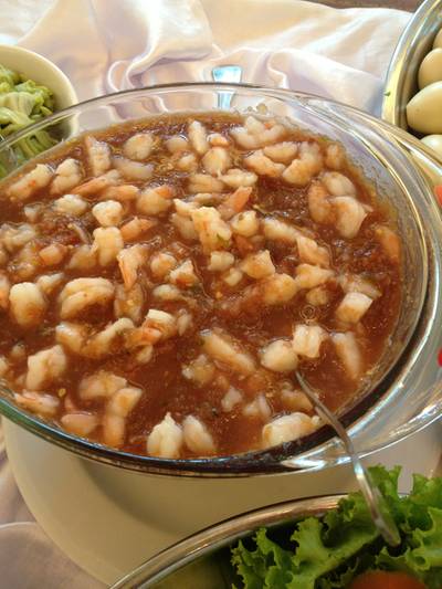น้ำพริกกะปิกุ้งสด ที่ ร้านอาหาร บ้านก้ามปู ทรอปิคอล คาเฟ่