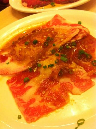 เนื้อลาย ที่ ร้านอาหาร Giants Yakiniku