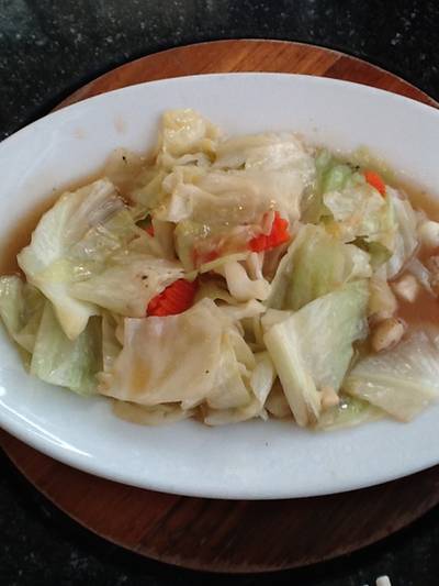 กะหล่ำปลีผัดน้ำมันหอย ที่ ร้านอาหาร ฮั่ว เซ่ง ฮง เซ็นทรัลพระราม 2