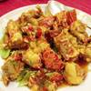 Lobster ชุบแป้งบางๆทอด ผัดซอสXO รสชาติกำลังดี ที่ ร้านอาหาร Silk Road Plaza Athénée Bangkok