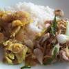 ไก่ผัดขิง + ไข่ผัดไช๊โป๊ว ที่ ร้านอาหาร คุณยาย ข้าวแกงปักษ์ใต้ ภูเก็ต