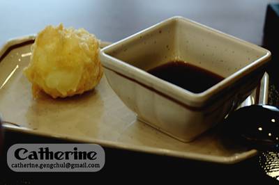 ไข่ออนเซ็นเทมปุระ ที่ ร้านอาหาร Marugame Seimen (มารุกาเมะ เซเมง) The Promenade