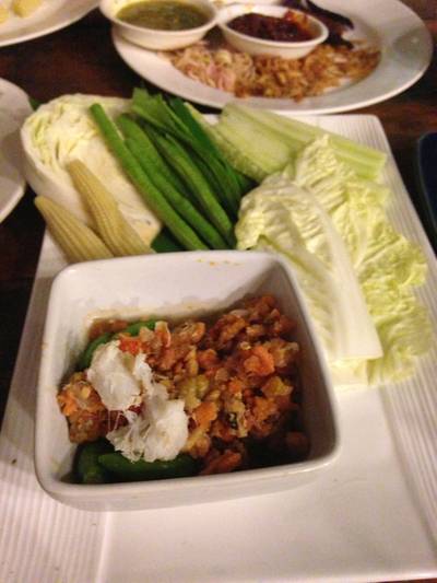 น้ำพริกไข่ปู ที่ ร้านอาหาร ระเบียงทะเล