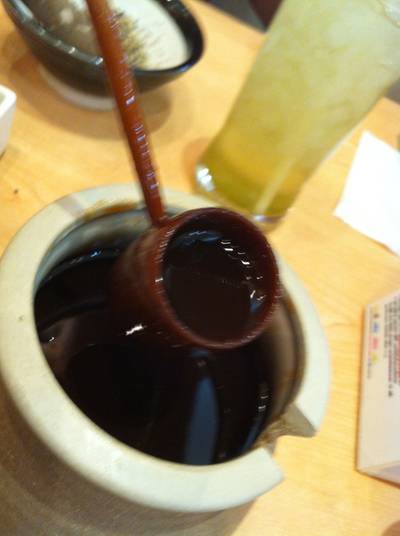 น้ำซอสทงคัทสึ ที่ ร้านอาหาร Saboten Central World