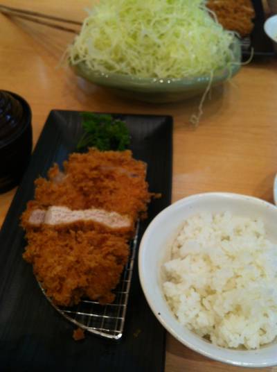 ข้าวกับทงคัทสึ ที่ ร้านอาหาร Saboten Central World
