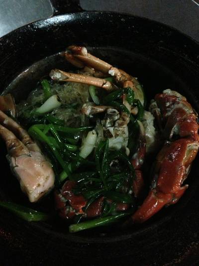ปูอบวุ้นเส้น (เพิ่มเส้น) @270 ที่ ร้านอาหาร สมศักดิ์ปูอบ