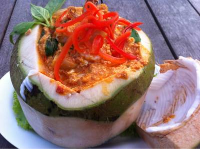 ห่อหมกทะเล ที่ ร้านอาหาร แพอาหาร กู๊ดวิว