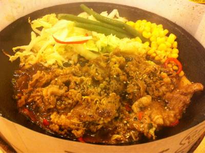 Beef Yakiniku ที่ ร้านอาหาร Pepper Lunch Siam Square Beef Yakiniku ที่ ร้านอาหาร Pepper Lunch Siam Square