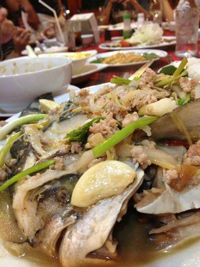 เต๋าเต้ยนึ่งบ๊วย ที่ ร้านอาหาร ปากน้ำซีฟู้ด เต๋าเต้ยนึ่งบ๊วย ที่ ร้านอาหาร ปากน้ำซีฟู้ด