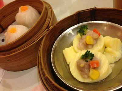 หัวจุก กะ เต้าหู้ไข่ ที่ ร้านอาหาร โชคดีติ่มซำ จุฬา ซอย 12