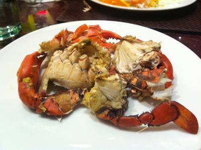 ป.ปูนึ่งสดๆ เนื้อหมอหวานกรอบมาก ที่ ร้านอาหาร Flavors @ Renaissance Ploenchit Hotel