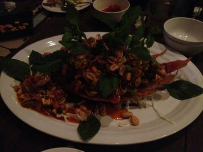 เมี่ยงปลาทับทิม ที่ ร้านอาหาร แซบนิยม