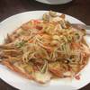 ส้มตำกุ้งเผา จานละ 500 บาท ที่ ร้านอาหาร ร้านป้า (เจ้าเก่านาเกลือ)