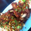 น้ำตกไก่ทอด ที่ ร้านอาหาร ไก่ทอดเดชา