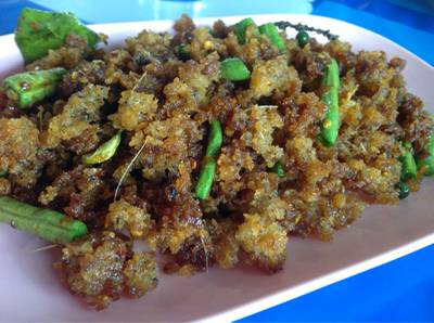 ปลาดุกผัดพริกขิง !! ที่ ร้านอาหาร แกงป่าศรีย่าน