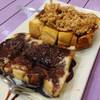 หน้าพริกเผาหมูหยอง หน้าช๊อคโกแลตราดนม ที่ ร้านอาหาร หนิง นมสด