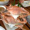 ปูนึ่ง สดๆ ที่ ร้านอาหาร กันเอง เพียร์