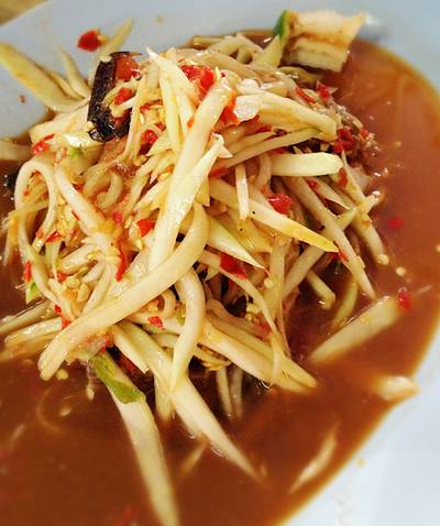 ตำปลาร้า เผ็ดไปหน่อย แต่ปลาร้านัวสุดๆ ที่ ร้านอาหาร แซ่บวัน ตำซั่ว ตำปลาร้า เผ็ดไปหน่อย แต่ปลาร้านัวสุดๆ ที่ ร้านอาหาร แซ่บวัน ตำซั่ว