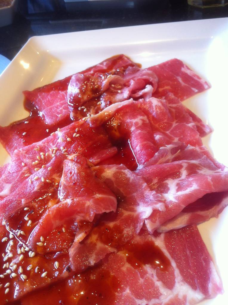 เนื้อลาย ที่ ร้านอาหาร KingKong Yakiniku อาคารวรสมบัติ พระราม9