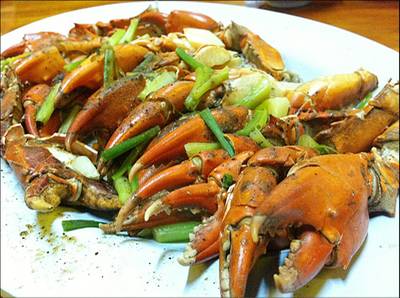 ก้ามปูนึ่ง..250B. ที่ ร้านอาหาร สุพจน์ทะเลเผา