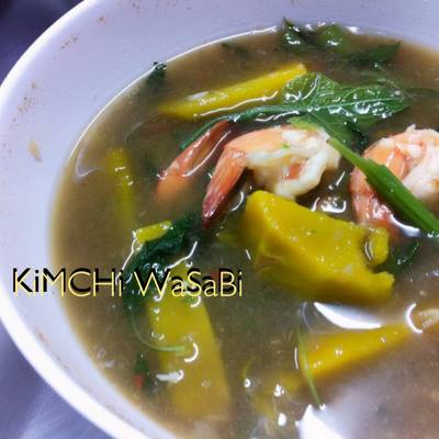 แกงเลียง ที่ ร้านอาหาร ร้านเจ้ติ๊กปลาดุกฟู
