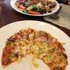 พิซซ่าแฮม&ลาซามิ กับ สเต็กแกะ ที่ ร้านอาหาร Ma Maison