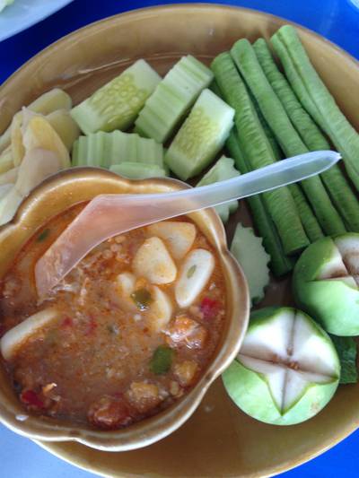 น้ำพริกไข่ปู ที่ ร้านอาหาร อุดมโภชนา