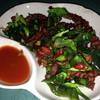 เนื้อแดดเดียวทอดใบมะกลูด ที่ ร้านอาหาร ครัวระเบียงน้ำ