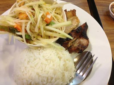 สเต๊กลาว ที่ ร้านอาหาร Bangkok Café ที่ Big-C ราชดำริ