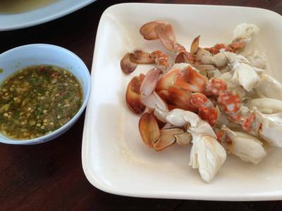 กรรเชียงปูนึ่ง ที่ ร้านอาหาร มงคลฟาร์ม
