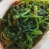 ผัดผักบุ้งไฟแดง ที่ ร้านอาหาร ข้าวต้มเฮียฮก