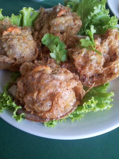 หอยเชลล์ทรงเครื่อง  ที่ ร้านอาหาร สายลม