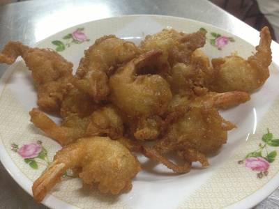 กุ้งชุปแป้งทอด (90.-) ที่ ร้านอาหาร เอลวิส สุกี้ (ฮะเซ่งฮวด) ซอยยศเส