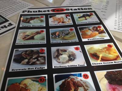 เมนู ที่ ร้านอาหาร Phuket Tea Station