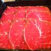 ถาดสีดำ เป็นเนื้อ ที่ ร้านอาหาร Evaime Shabu Shabu Siam Discovery Center