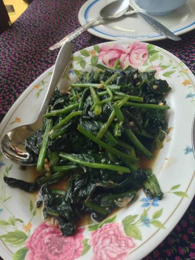 ป๋วยเล้งน้ำมันหอย ที่ ร้านอาหาร กุ้งอบภูเขาไฟ