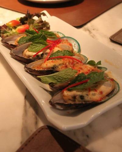หอยแมลงภู่NZ ที่ ร้านอาหาร Flow Restaurant & Bar