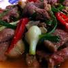 เนื้อน้ำมันหอย ที่ ร้านอาหาร อาเล็ก ราชวงศ์