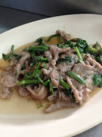 เนื้อน้ำมันหอย ที่ ร้านอาหาร วัฒนาพานิช ก๋วยเตี๋ยวเนื้อ