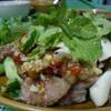 หมูย่างคะน้า ที่ ร้านอาหาร ครัวชนบท