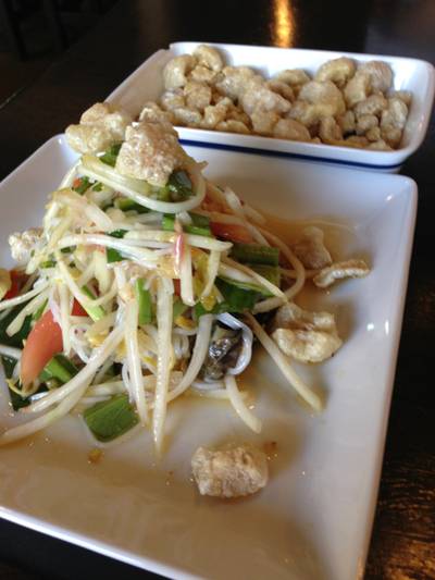 ตำซั่วปู ที่ ร้านอาหาร บ้านส้มตำ ซอยศรีเวียง