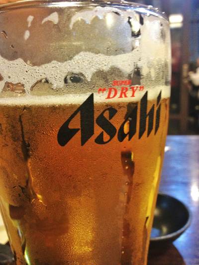 ขาดไม่ได้ Asahi ที่ ร้านอาหาร Bishamon